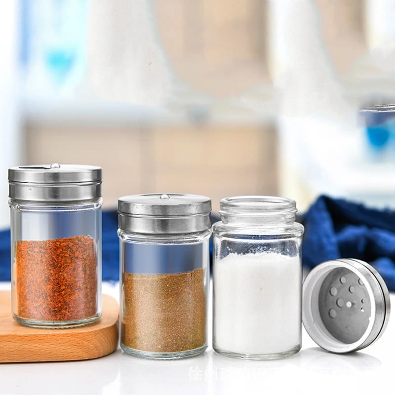 1pcs Glass Spice Jars Kitchen Seasoning Bottle for Herbs Spi — приклад для огляду, фото 3