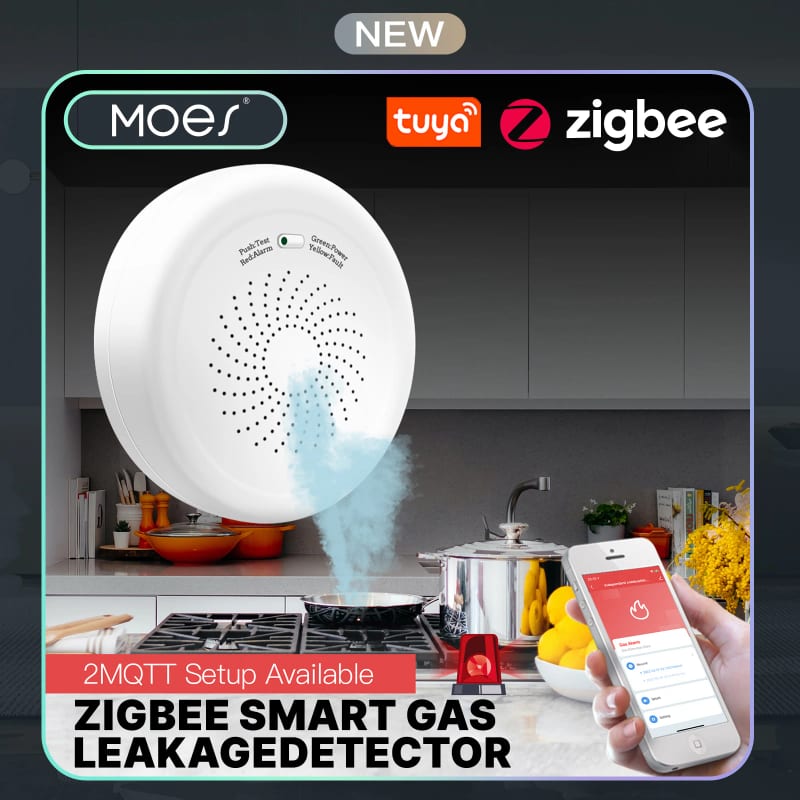 Smart Gas Leak Detector,ZigBee Tuya Alarm Sensor,Combustible — ілюстрація до статті