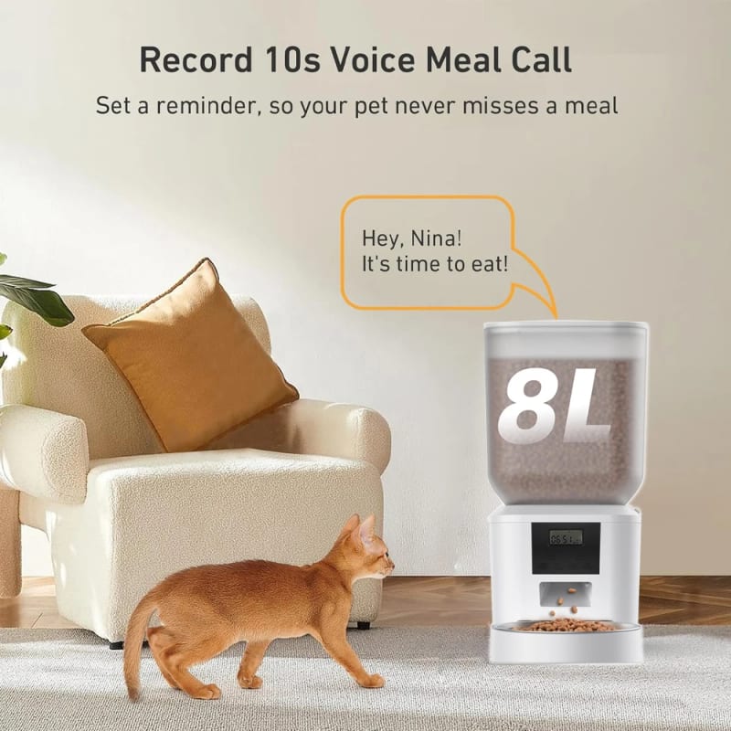 FURPIPI Smart 8L Automatic Pet Feeder with Timer USB & Batte — приклад для огляду, фото 3