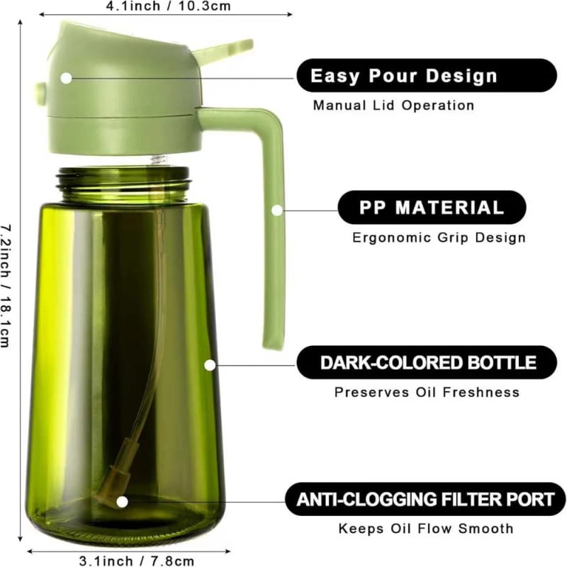 470 ML Oil Sprayer for Cooking, 2-in-1 Olive Oil Dispenser a — приклад для огляду, фото 3