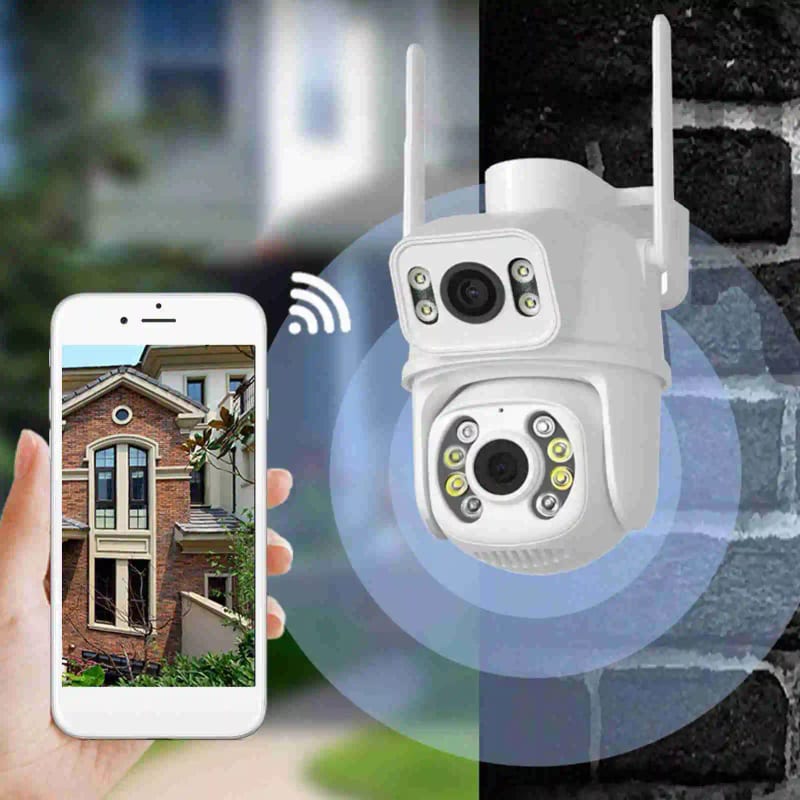 Motion Detection Wireless Camera Pet Camera Security Camera WiFi Dual Lens 6MP Night Vision HD Motio