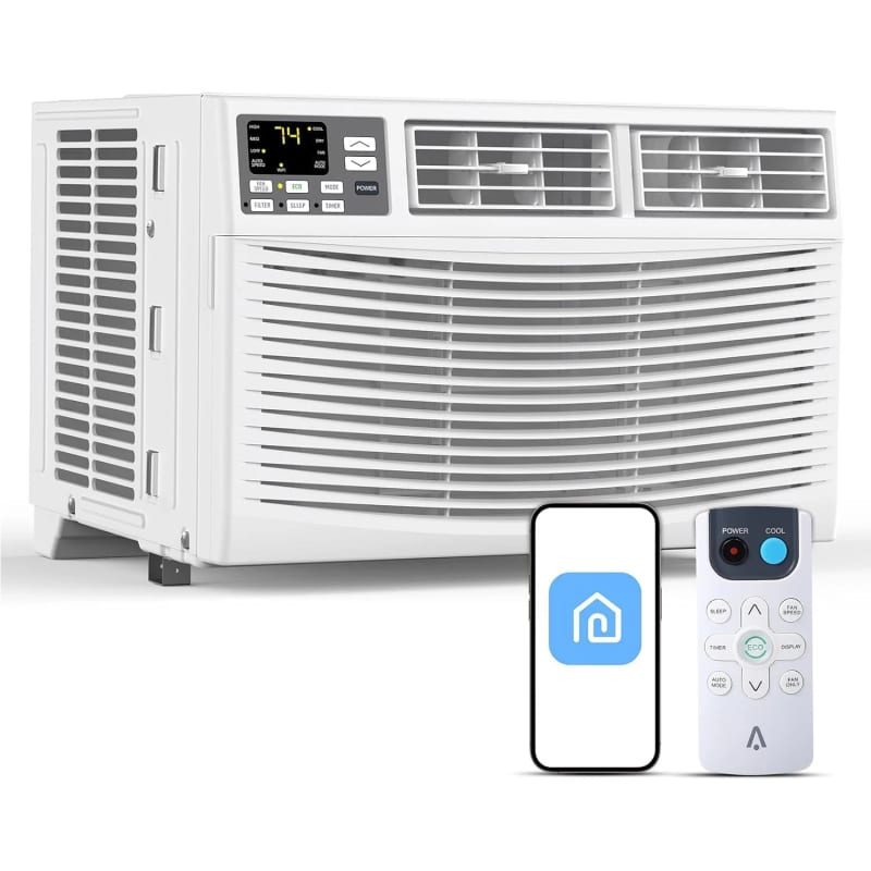 8000 BTU 3-in-1 AC Unit Window Air Conditioner with WiFi Ultra Quiet Remote Energy Efficient Cooling