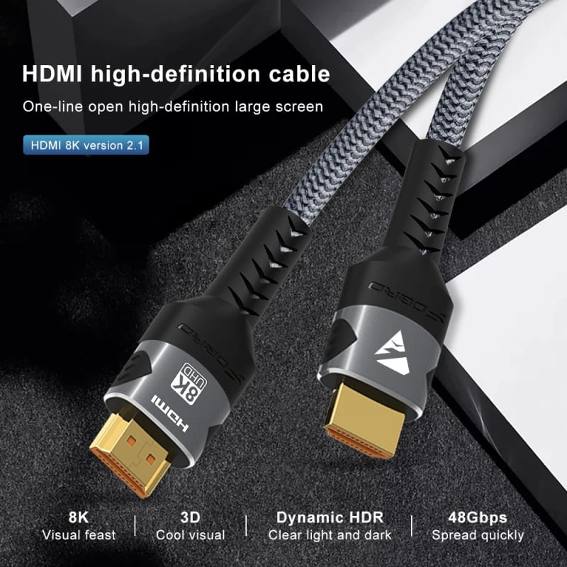 8K HDMI-Compatible Cable 4K@120Hz 8K@60Hz HDMI 2.1 Cable 48G — приклад для огляду, фото 3