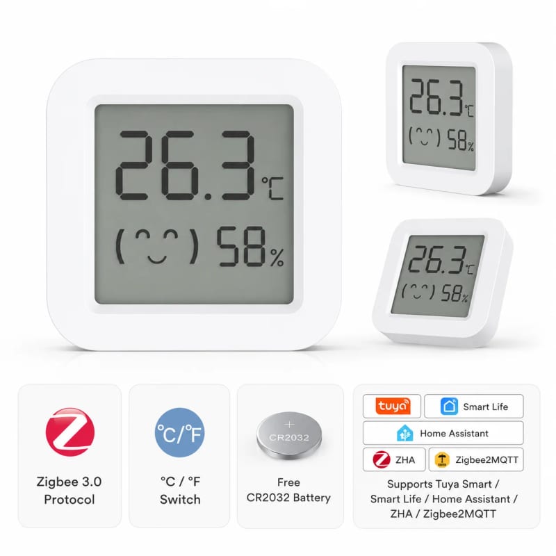 Zigbee2MQTT Tuya Temperature Humidity Sensor Thermometer Hyg — ілюстрація до статті