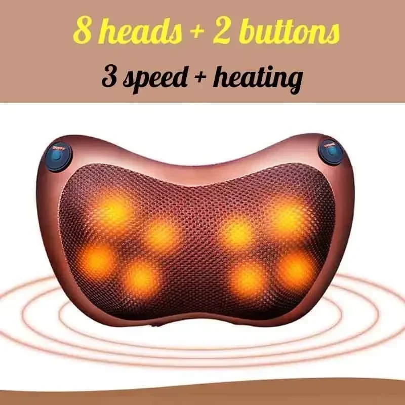 Car Home Electric Massage Pillow Far Infrared Heated Full Bo — приклад для огляду, фото 3