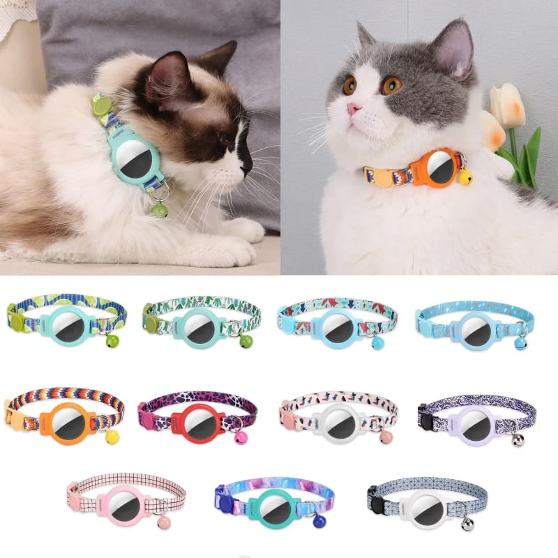 Pink Cat Collar for Airtag Silicone Pet Collar Personalized  — ілюстрація до статті