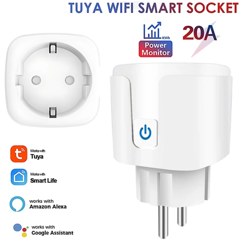 Smart Socket EU 16/20A Wifi Smart Plug With Power Monitoring — ілюстрація до статті