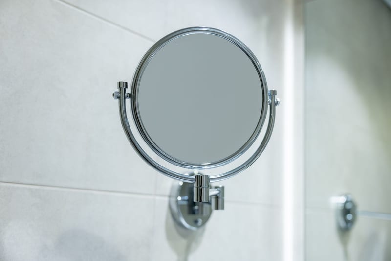 Stainless Steel Bath Mirrors LED Wall Mirror Durable Bathroom Fixture Rustproof Easy Cleaning Moisture Proof Household Using eastern european person — ілюстрація до статті
