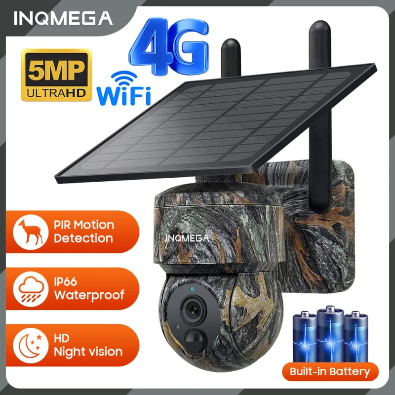 INQMEGA 5MP 4G / WIFI Solar Wireless Security Camera Outdoor — ілюстрація до статті