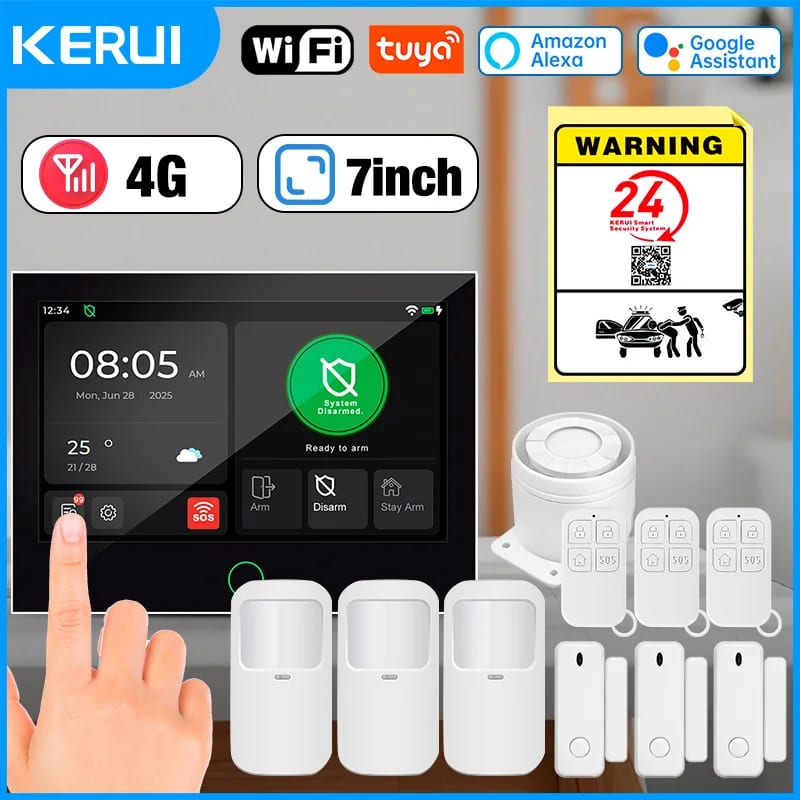 KERUI 4G+WiFi Burglary Protection Alarm System with 7 inch I — ілюстрація до статті
