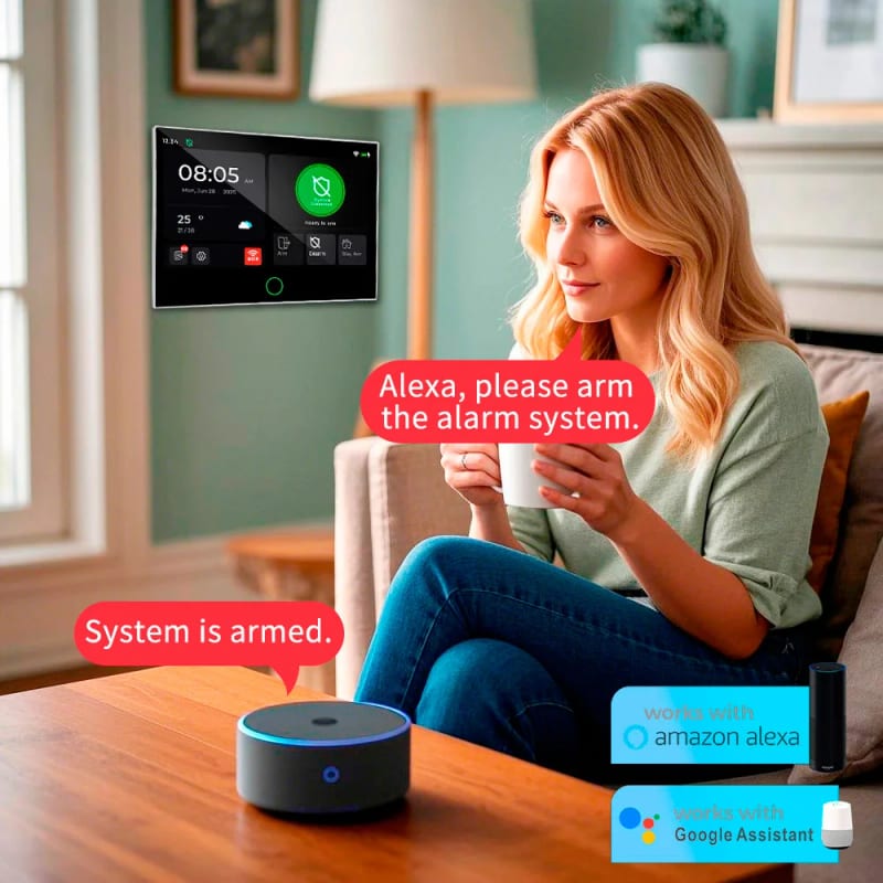 KERUI 4G+WiFi Burglary Protection Alarm System with 7 inch I — приклад для огляду, фото 3