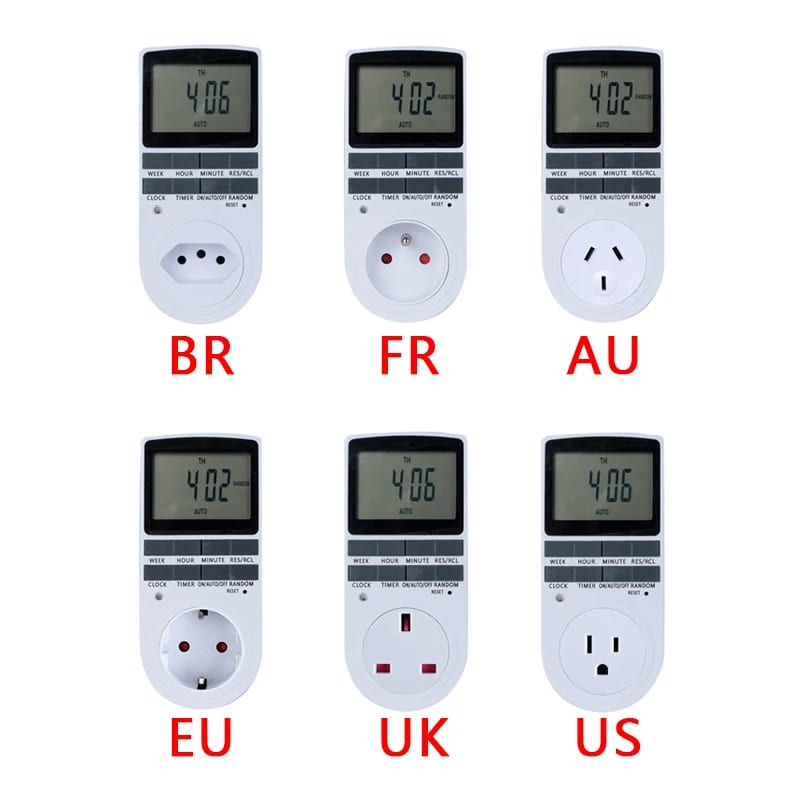 Electronic Digital Timer Switch 24 Hour Cyclic EU UK AU US F — ілюстрація до статті