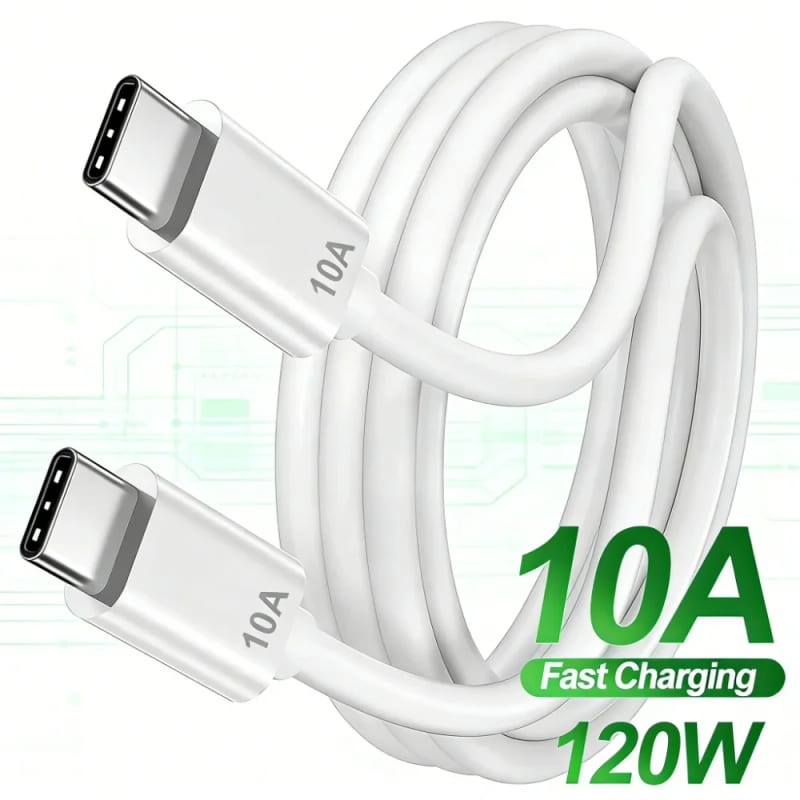 10A 120W Type C Cable Super Fast Charging Phone Charger Data — иллюстрация к статье