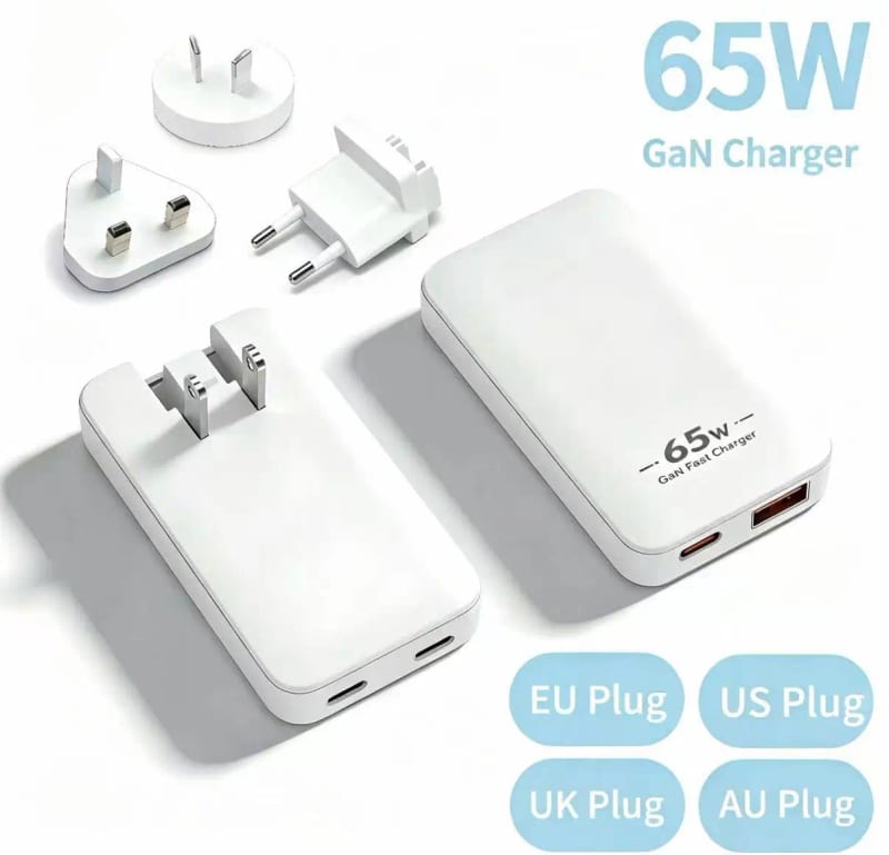 65W GaN Dual Port Ultra Thin Charger, Fast USB C Charging Bl — ілюстрація до статті