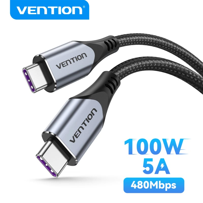 Vention USB C to Type C Cable PD 100W 60W Fast Charging Cord — ілюстрація до статті