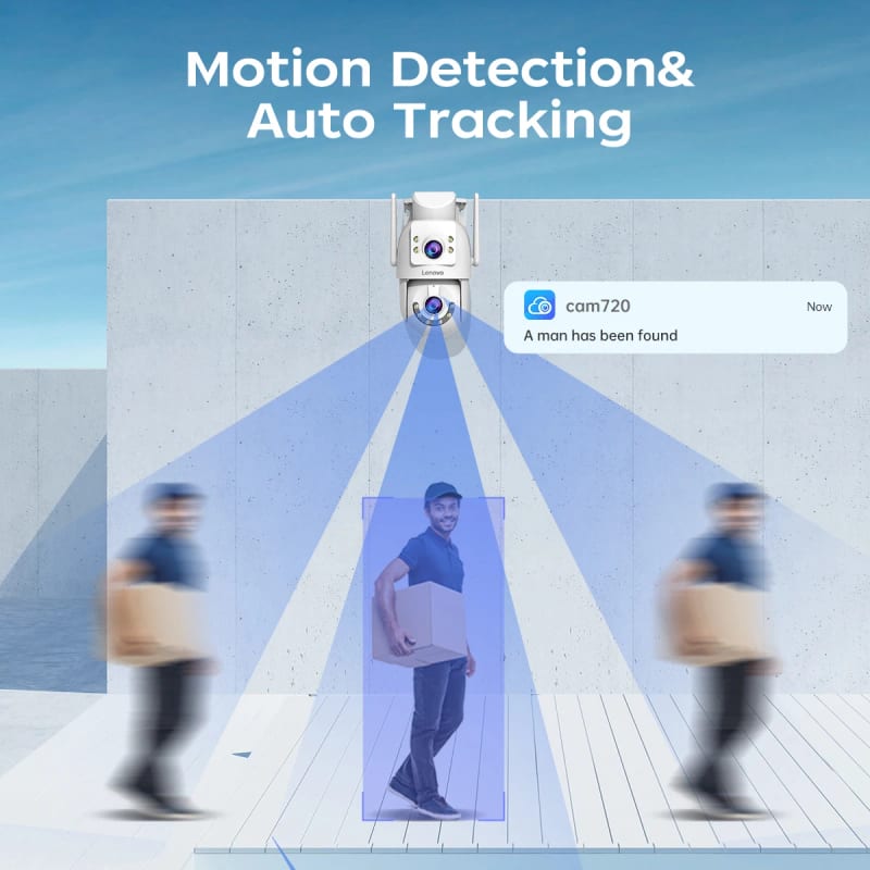 Lenovo 4K WiFi Surveillance Camera 5G Wifi Outdoor Dual Lens — пример для обзора, фото 3