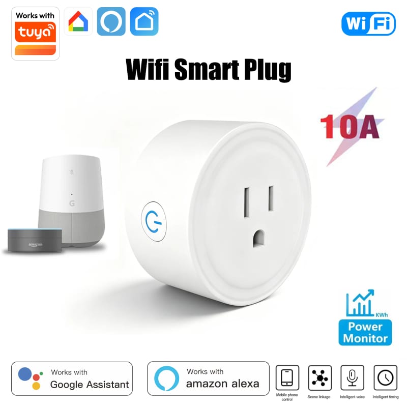 Tuya WiFi Smart Plug, US 10A Outlet, APP Remote Control, Tim — ілюстрація до статті