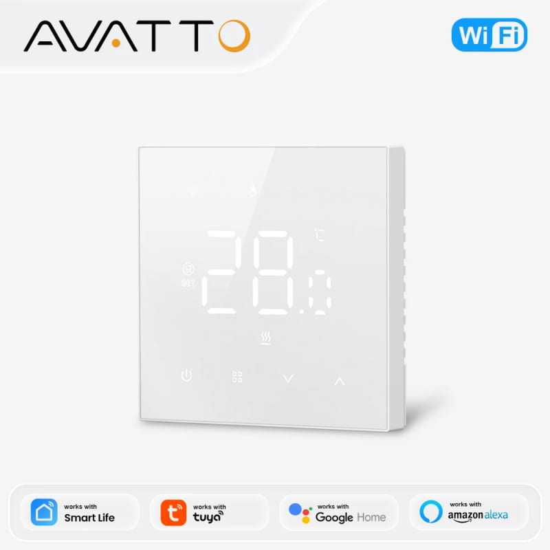 AVATTO Tuya WiFi Smart Thermostat,LCD Screen Thermostat Elec — приклад для огляду, фото 3
