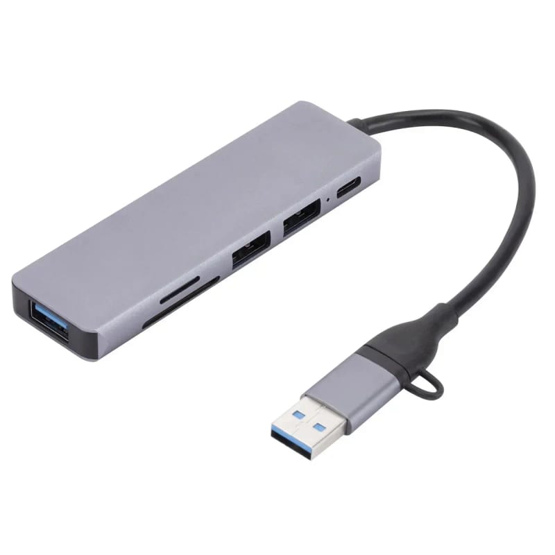 Multifunction 6 in 1 Type C + USB 3.0 2.0 HUB Dock 6 Ports S — ілюстрація до статті