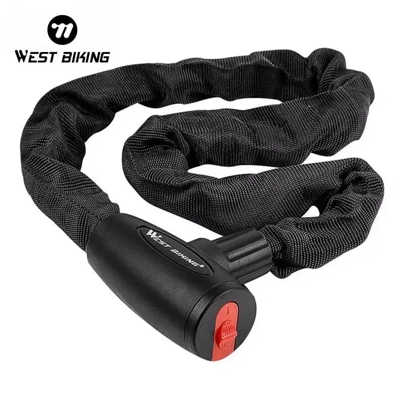 WEST BIKING Bike Anti Theft Chain Lock Hard Steel Alloy Dura — приклад для огляду, фото 3