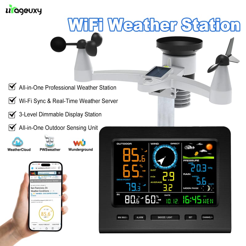 Smart WiFi Weather Station Indoor Outdoor with LCD Digital T — ілюстрація до статті