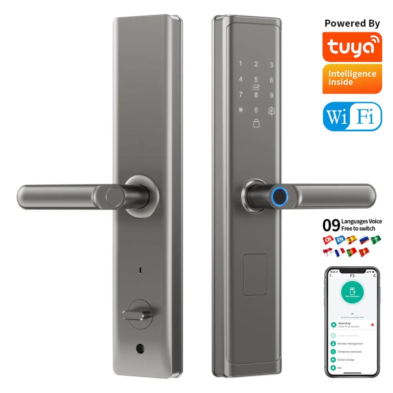 Tuya Wifi TTlock App Fingerprint Smart Digital Lock Password — приклад для огляду, фото 3