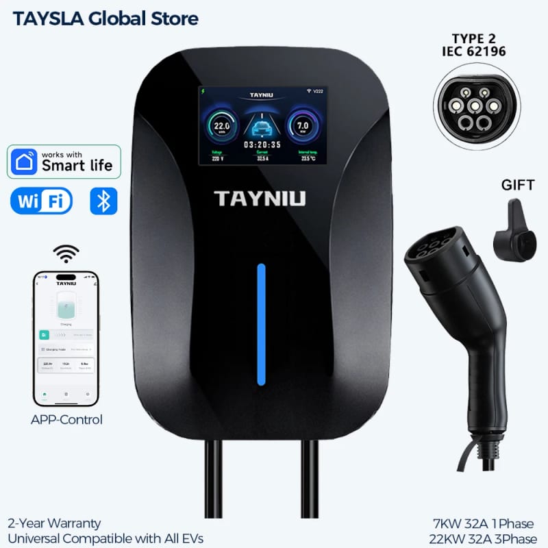 7KW 22KW TAYNIU Home EV Wallbox 32A Single/Three Phase APP S — приклад для огляду, фото 3