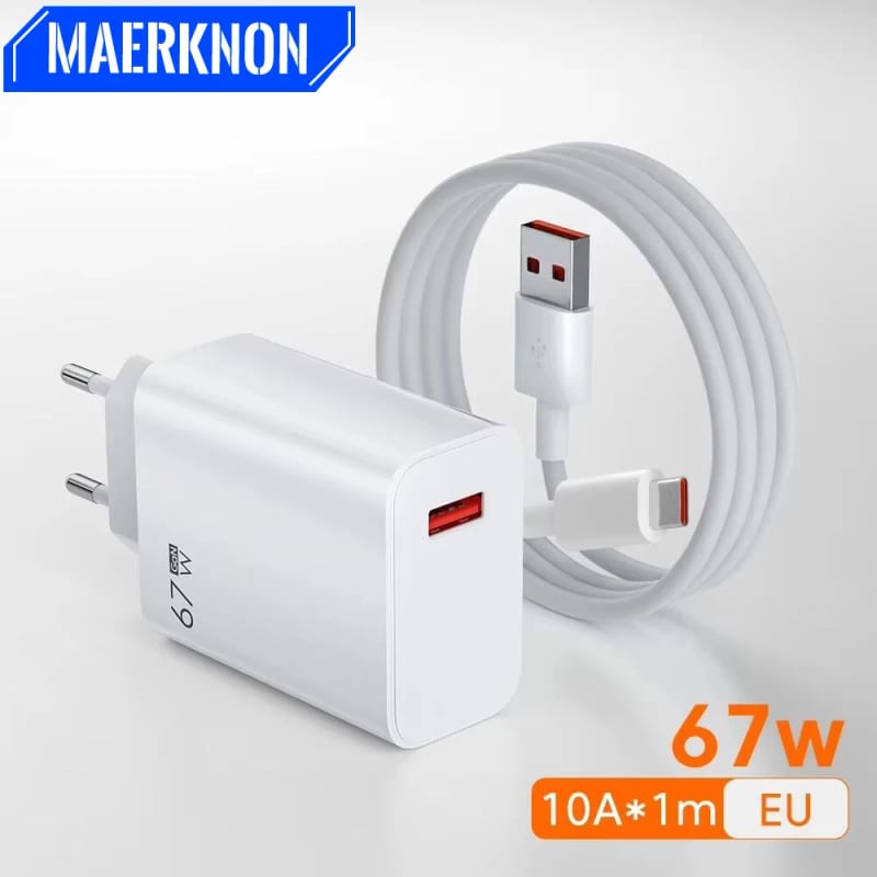 67W USB GaN Charger Fast Charging EU/US Plug Phone Power Ada — ілюстрація до статті