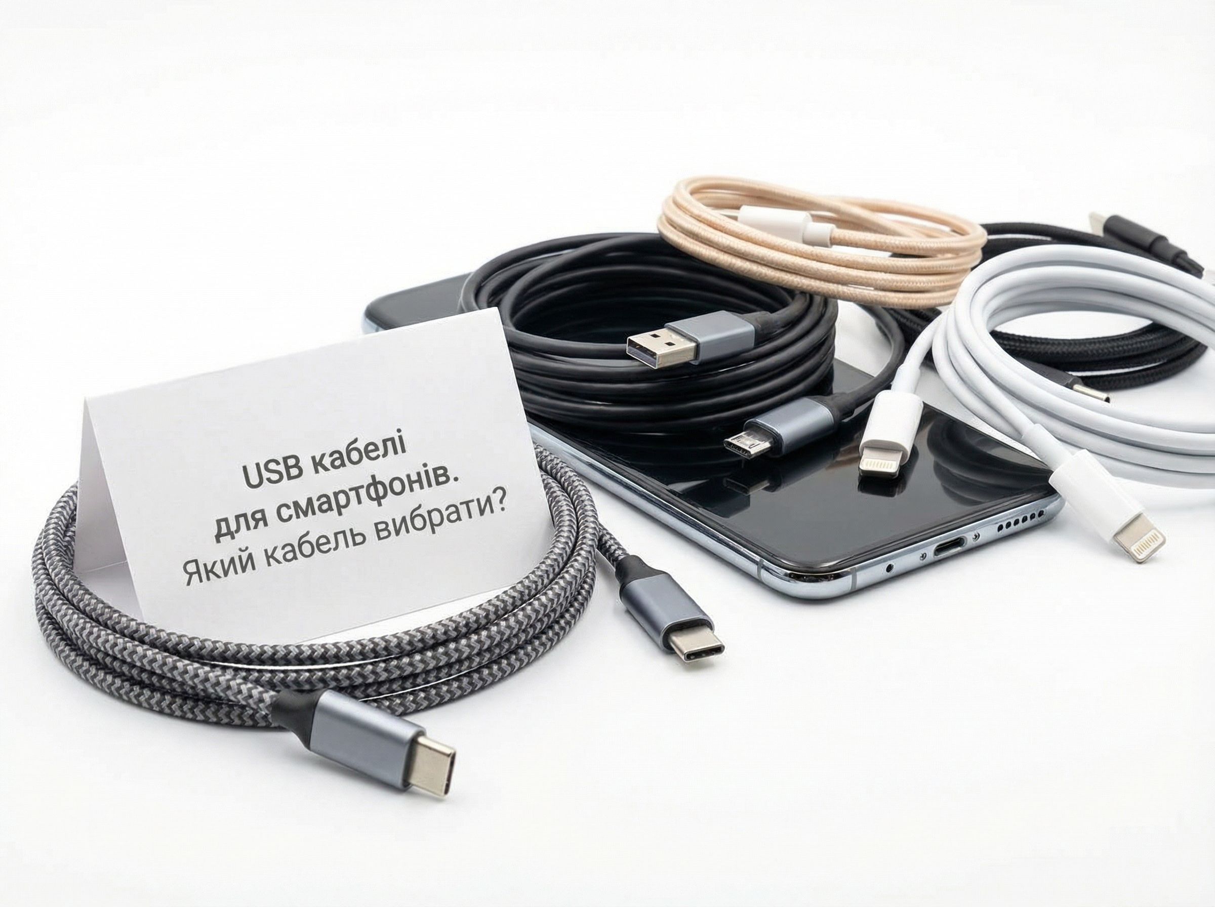 USB кабелі для смартфонів. Який кабель вибрати?